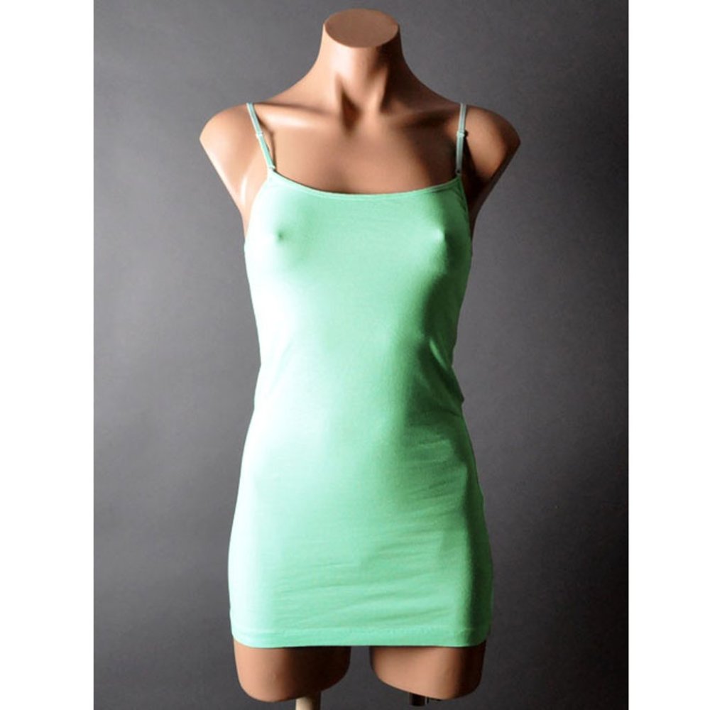 Aqua Green Casual Womens Spaghetti Strap TANK TOP Women Layering Camisole S M